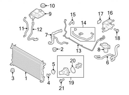 Ford oem engine coolant expansion tank 9t1z8k012a image 13