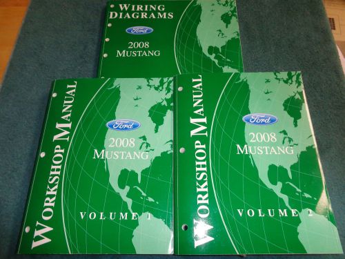 2008 ford mustang shop manual set / original shop &amp; wiring books