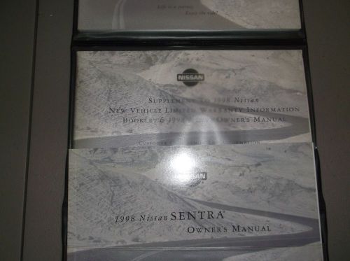 1998 nissan sentra owners manual original + case and supplements