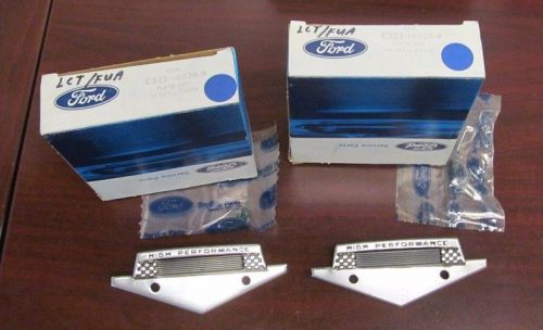 1964 1/2-66 nos mustang 289 hipo front fender emblems/plates