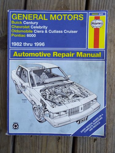 Haynes general motors automotive repair manual 1982 - 1996 chevrolet pontiac +