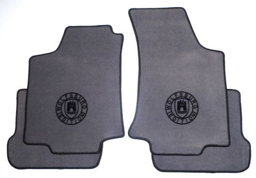 Ex stock - ed. wolfsburg mat set gr./black vel. for vw jetta iii + vento 1992-99