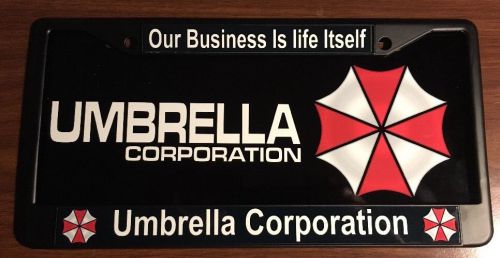 Umbrella corporation license plate and frame combo