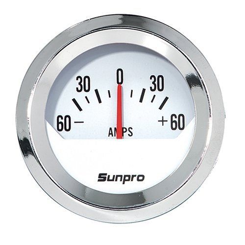 Sunpro cp8204 styleline ammeter - white dial