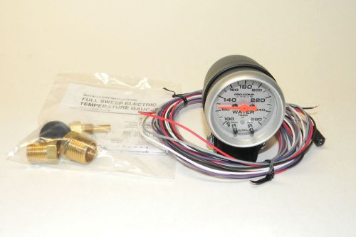 Auto meter ultra-lite full sweep elec water temp gauge 100-260 f, 2 1/16 exc