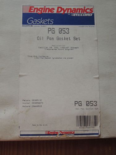 Mccord engine dynamics pg053 oil pan gasket for cadillac 252 cid v8 engine