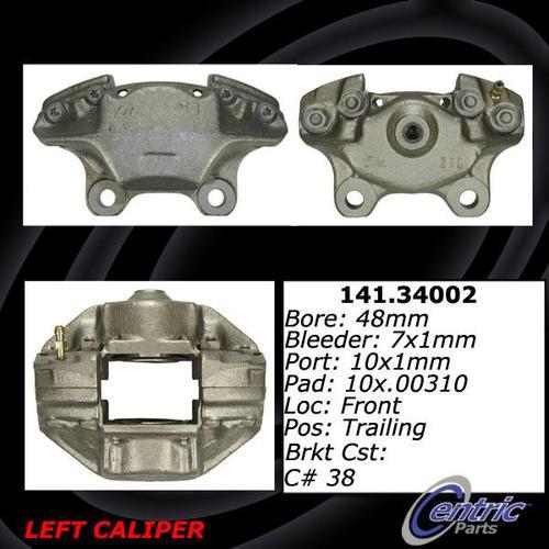 Centric 141.34002 front brake caliper-premium semi-loaded caliper-preferred