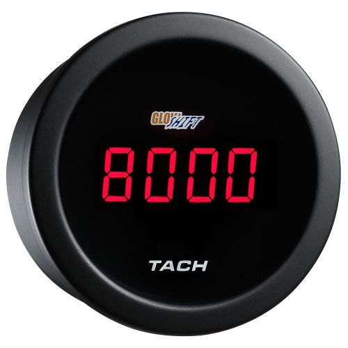 Purchase 52MM GLOWSHIFT RED DIGITAL REV COUNTER TACH METER RPM GAUGE in