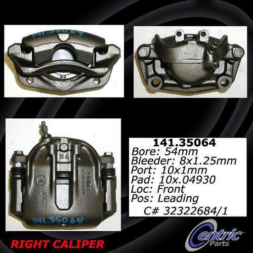 Centric 141.35064 front brake caliper-premium semi-loaded caliper