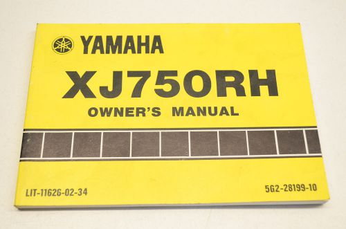 New oem yamaha xj750rh owner&#039;s manual nos
