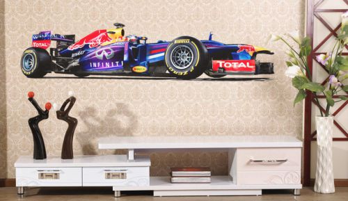 2016 f1 wall sticker decal 51&#034; 1.3m benz red bull williams ferrari hass mclaren