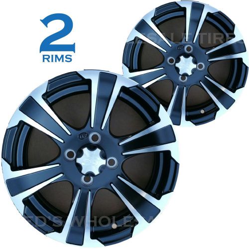 2) 14x6 4/4 itp ss312 aluminum golf cart rim wheel for ezgo club car yamaha mbmf