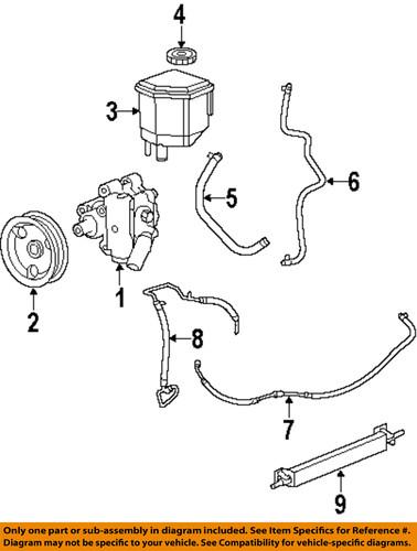 Mopar oem 5137721aa pump & hoses-steering-power steering cooler