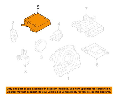 Vw volkswagen oem supplemental restraint system-diagnostic module 5q0959655jz0e