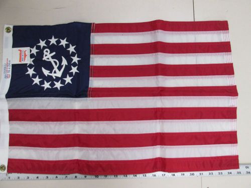 16&#034; x 24&#034; dettra dura-lite us yacht ensign embroidered flag made in the usa