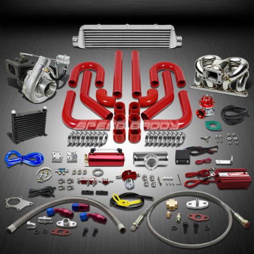 T04 .63ar 400hp+15pc turbo charger+ram horn manifold+intercooler kit for d15/d16