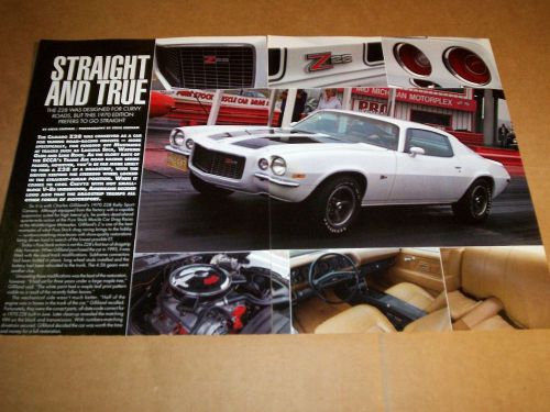 70 1970 chevrolet camaro rs z28 magazine article