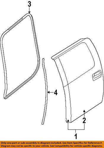 Ford oem al3z1624630b rear door-door shell