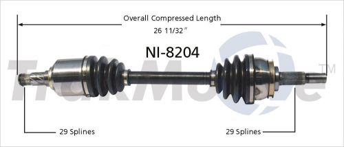 New cv axle shaft fits 2003-2007 nissan murano  surtrack perf axles (was wonh cv