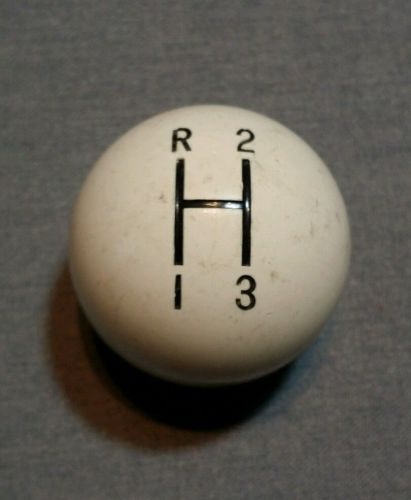 Vintage white 3 speed shifter knob