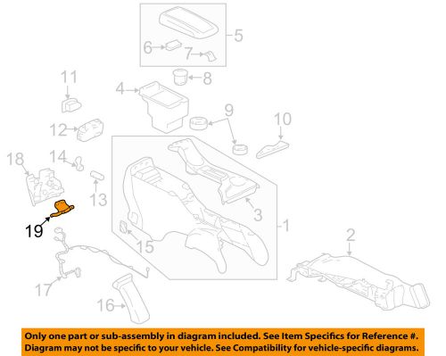 Gm oem center console-hinge plate 88986020