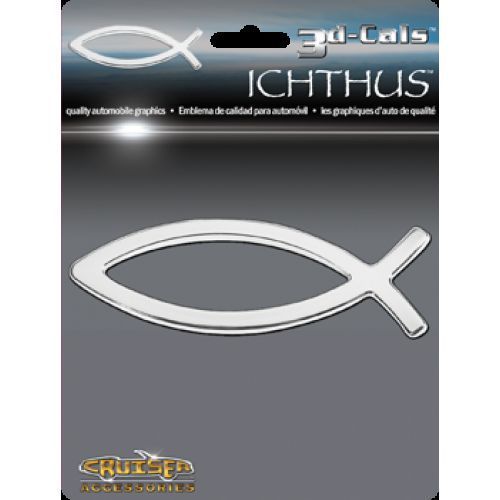 Fish symbol christian ichthus adhesive for auto