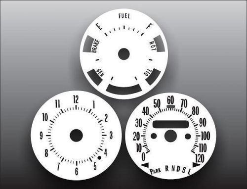 1971-1972 oldsmobile cutlass dash instrument cluster white face gauges