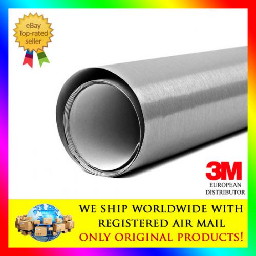 100 x 150 cm (39.37&#034; x 59.06&#034;) 3m 1080 br120 brushed aluminum vinyl wrap film