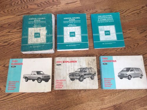 1991 ford ranger explorer aerostar workshop service repair shop manual set