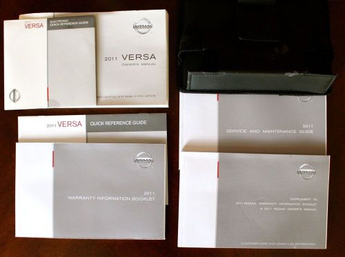 2011 nissan versa owner&#039;s manual set w/case &amp; dvd