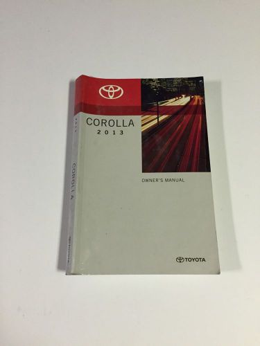 2013 toyota corolla owners manual
