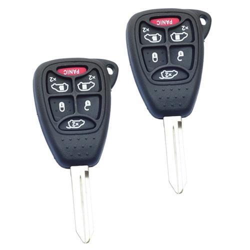 Lot2 new uncut blade remote key shell fit for chrysler dodge jeep w/pad 6buttons