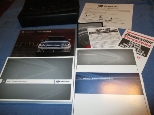 2008 subaru legacy outback owners manual set w/ case 08