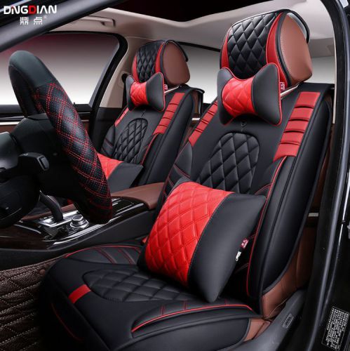 New seat front + rear pu leather full car seat cushion cover for all car 14pcs