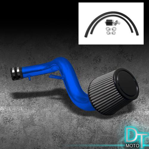 Stainless washable cone filter+ cold air intake 01-03 acura tl cl type-s v6 blue