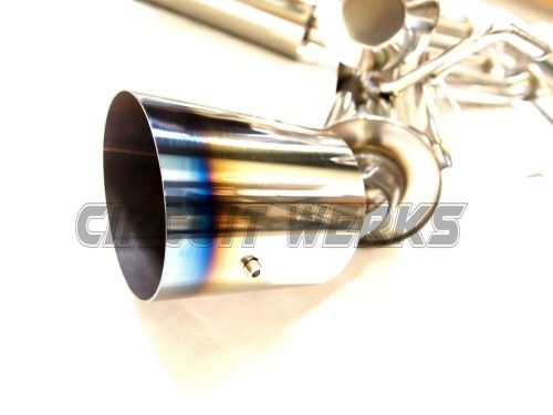 350z z33 03-09 fairlady z 350 true dual y-pipe catback exhaust w/ 4.5 burnt tips