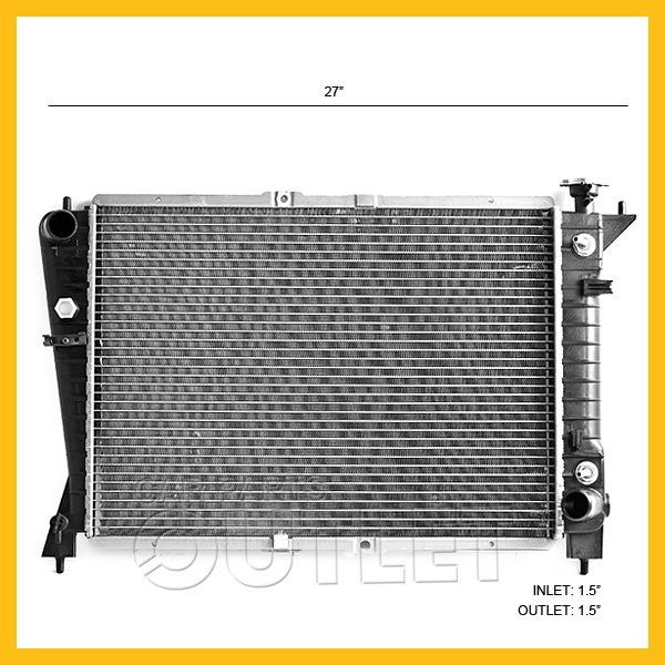 Cooling radiator hy3010136 for 1989-1991 hyundai sonata gls 2.4l 4cyl auto trans