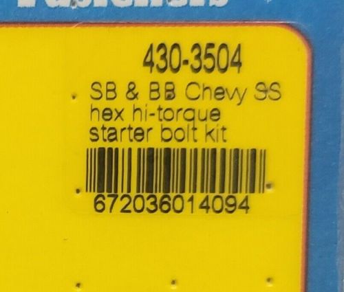 Arp 430-3504 chevy sbc bbc stainless steel 12pt starter bolt kit