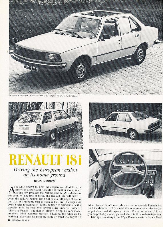 1980 renault 18i sedan classic article p63