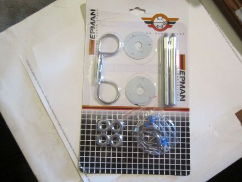 Performance aluminum hood pin kit 3/8&#034; pins,clips with nuts and lanyards, 3 sets