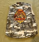 Twin-v men’s motorcycle apparel camo sleeveless shirt/vest size lg.