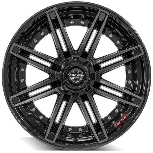 4play 4p08-22120-6d55-44bbt gen2 4p08 22x12 6x135mm &amp; 6x5.5&#034; -44et in gloss blk