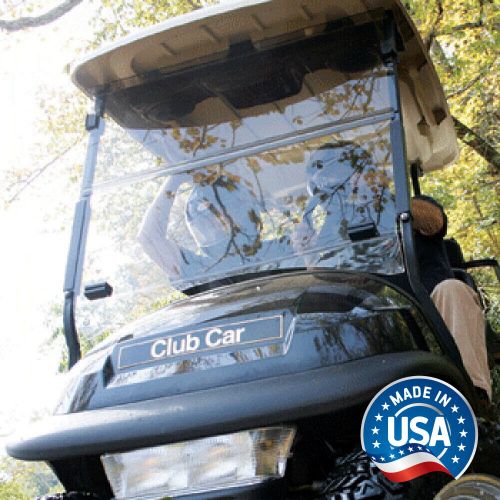 Club car precedent clear impact resistant folding golf cart windshield - us made