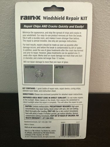 Rain-x 600001 windshield repair kit