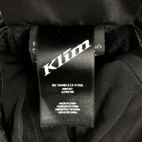 Klim alpine bib womens xs black goretex ski snowmobile snow pants