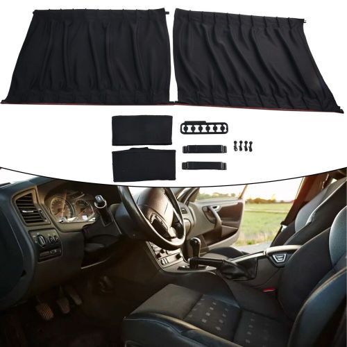 2pcs car van suv vip style wall curtain anti-uv sunshade visor size: 50*39cm -us