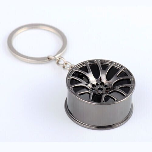 Creative wheel model car keychain cool gift men&#039;s keychain colorful gun black 2