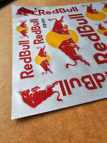 Rb1 red bull stickers - durable, weatherproof and waterproof