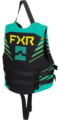 Fxr podium child life jacket black/teal