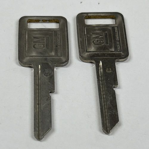 Set of 2 gm oem uncut blank oem ignition keys type c nickel plated 121